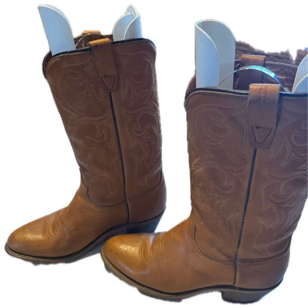 WOLVERINE MEN 9.5 Tan / butterscotch‎ Leather Western Cowboy Boots